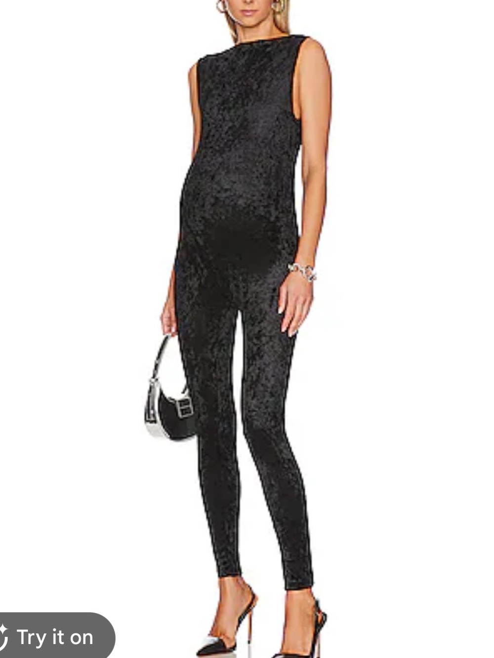 Bumpsuit Gia Sleeveless Black Velvet Jumpsuit
